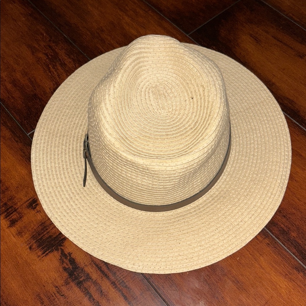 Stylish Tan Wide-Brim Hat